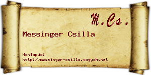 Messinger Csilla névjegykártya