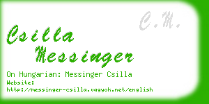 csilla messinger business card